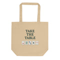 Take the Table canvas mahjong tote in oyster, front view